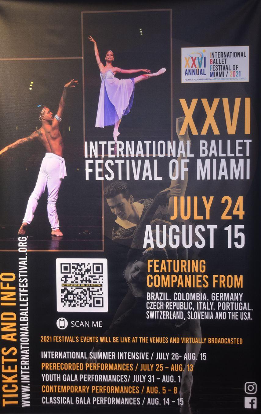 La edición XXVI del Festival Internacional de Ballet de Miami finalizará el 15 de agosto de 2021. El evento reúne a bailares profesionales de diferentes lugares del mundo, quienes muestran su talento y pasión por la danza.&nbsp;&nbsp;