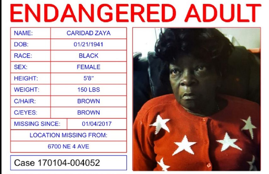Caridad Zaya padece de Alzheimer, informaron las autoridades.&nbsp;