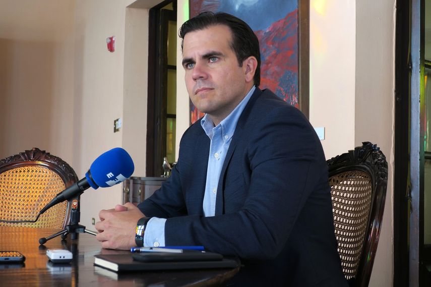 El gobernador de Puerto Rico,&nbsp;Ricardo&nbsp;Rosselló, durante la entrevista.