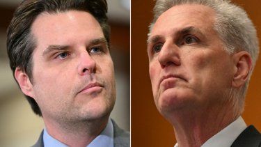 Congresistas Matt Gaetz y Kevin McCarthy