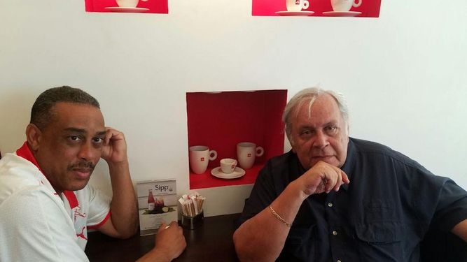 Iván García con Raúl Rivero, Miami, 17.9.2016.