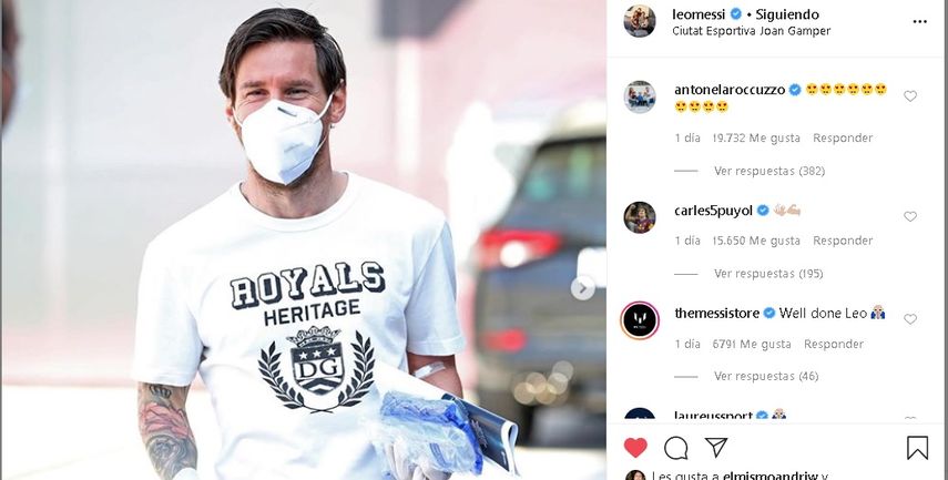 Messi regresa a los entrenamientos del Barcelona tras la cuarentena por el coronavirus COVID.-19
