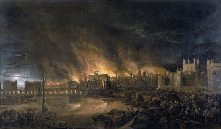 The Great Fire of London, de Josepha Jane Battlehooke, de 1675. 