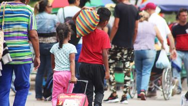 Migrantes venezolanos llegan a Colombia en abril de 2019.&nbsp;