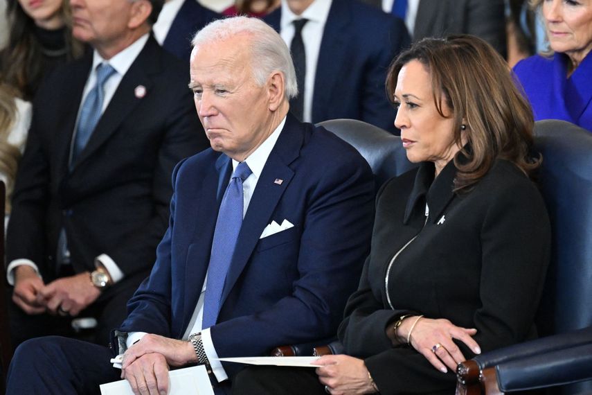 El expresidente Joe Biden y Kamala Harris.