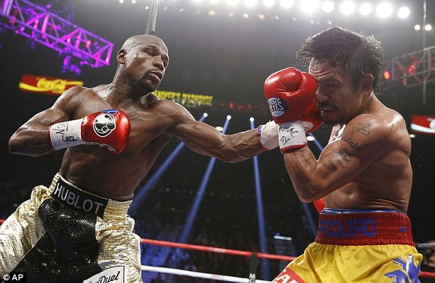 Mayweather ganó la pelea por decisión unánime. (ARCHIVO)