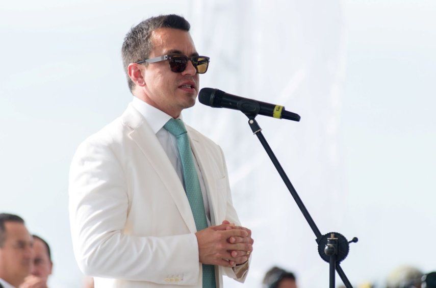 El presidente de Ecuador, Daniel Noboa, participa en la inauguración de las obras del muelle en Puerto Bolívar. &nbsp;