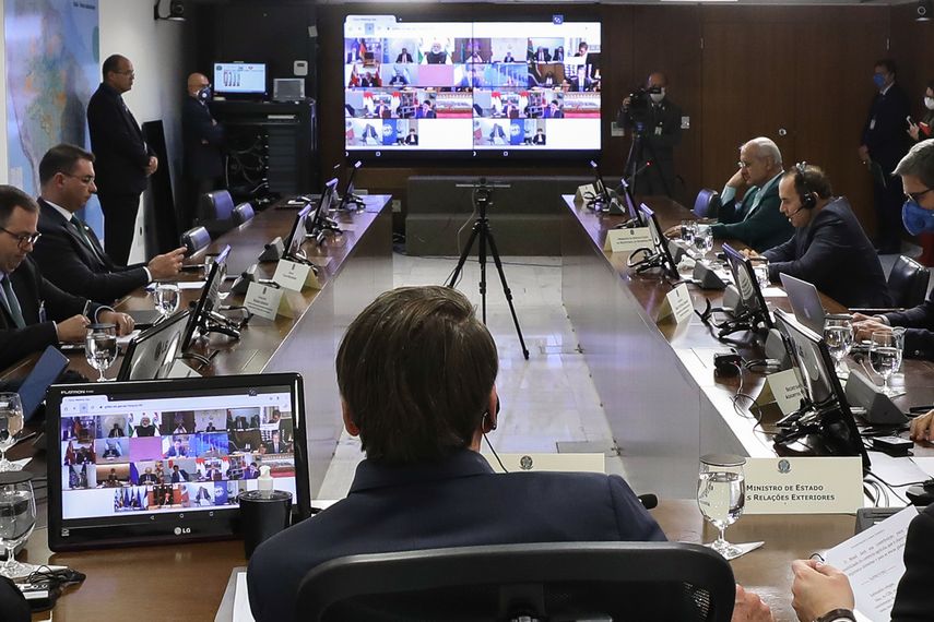 Miembros del gabinete del gobierno de Brasil participan en la conferencia del G20.