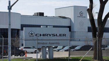 La planta de ensamblaje de Stellantis Windsor en Windsor, Ontario, Canadá, el 3 de abril de 2025.