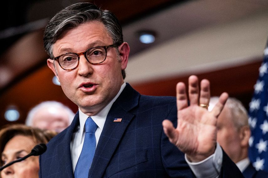 El presidente de la Cámara de Representantes Mike Johnson.