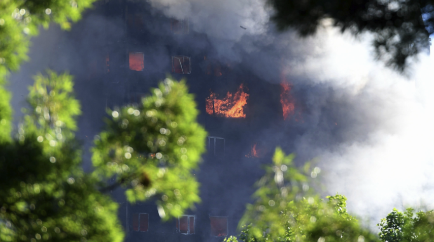 Incendio en la torre&nbsp;Grenfell de&nbsp;Londres.