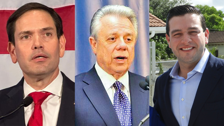 Marco Rubio, Benjamín León Jr. y Kevin M. Cabrera.