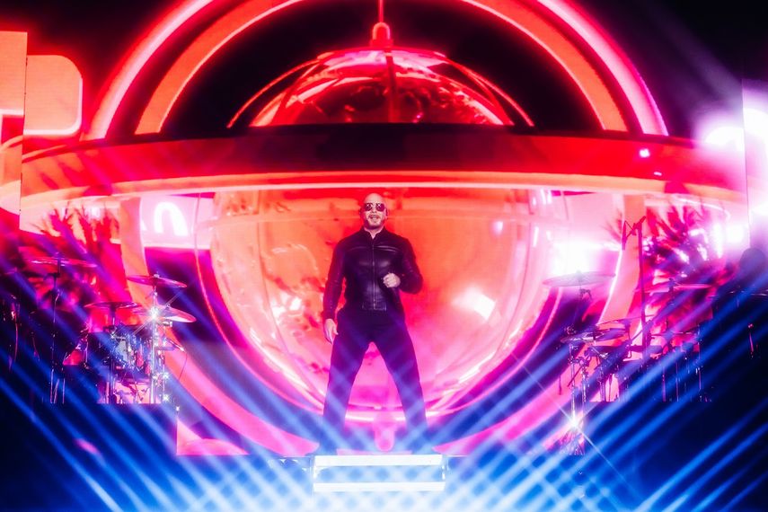 Pitbull en Australia como parte del festival Fridayz Live 2025.&nbsp;
