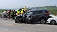 Rescate en un accidente de tránsito en la carretera