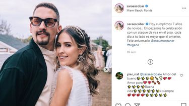 Mau Montaner y su esposa Sara Escobar.&nbsp;