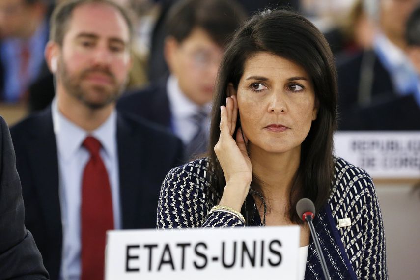 Nikki&nbsp;Haley, embajadora de EEUU ante la ONU.