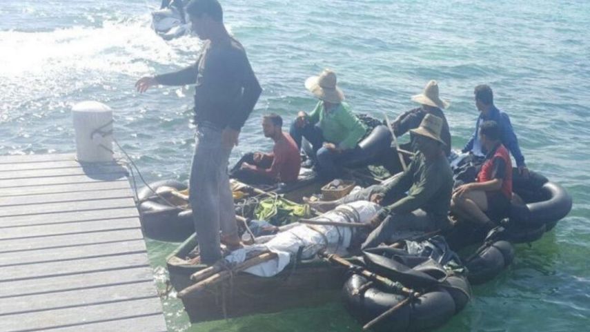 Imagen de archivo de siete cubanos llegando a Islas Caymán.
