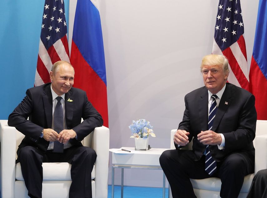 El presidente ruso, Vladímir Putin, y su homólogo estadounidense,&nbsp;Donald Trump,