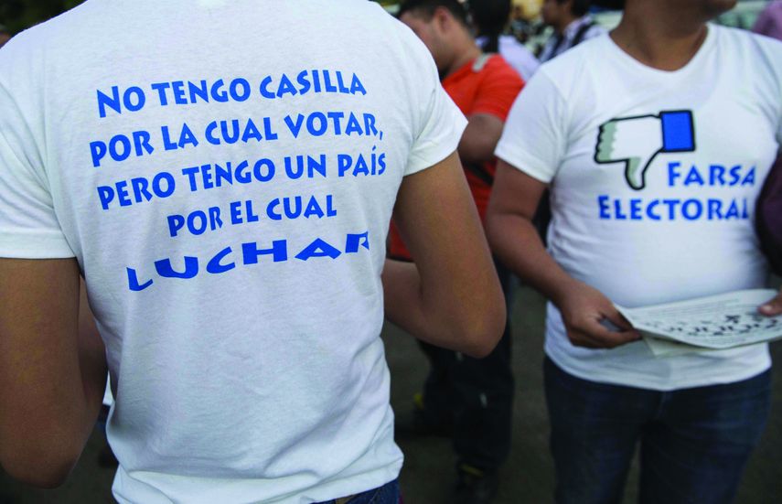 Opositores al Gobierno de Daniel Ortega protestan para demandar elecciones libres y transparentes en Managua.
