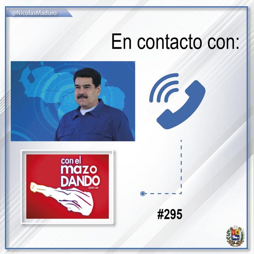 Maduro no apareci&oacute; en las pantallas de la televisora del r&eacute;gimen, sino llam&oacute; por tel&eacute;fono al porgrama con el Mazo Dando.&nbsp;