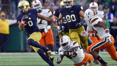 Miami Hurricanes y Notre Dame, dos grandes rivales.