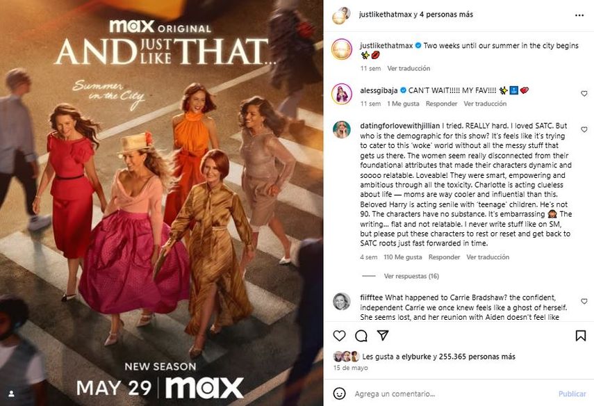 La serie de HBO And Just Like That... es un spin off de Sex And The City.