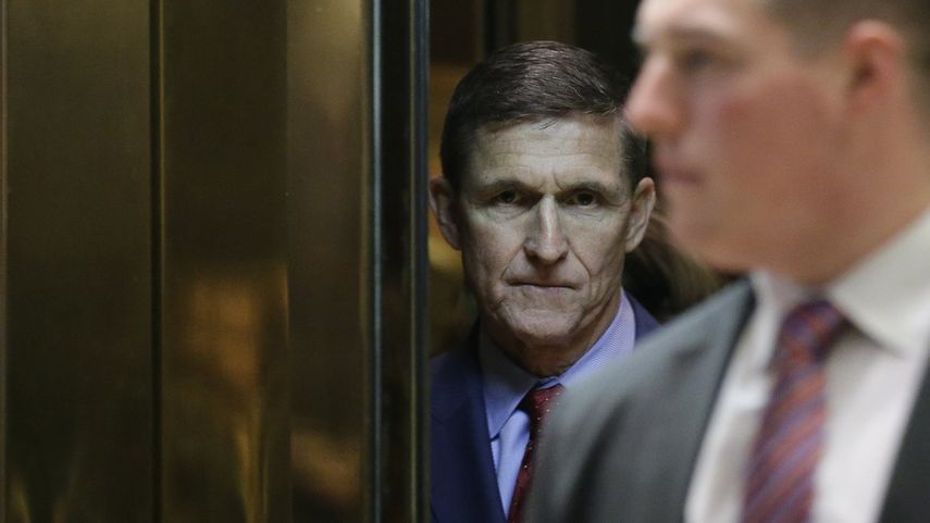 Fotografía de archivo del teniente general Michael T. Flynn llegando a la Torre Trump en Nueva York, EEUU.