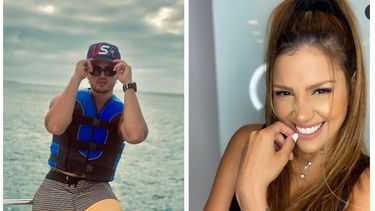 El cantante Gustavo Elis y la actriz Karlis Romero, de origen venezolano.