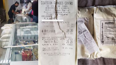 Leche en polvo Matilda, de venta en una tienda en dólares en la Habana Vieja.&nbsp;