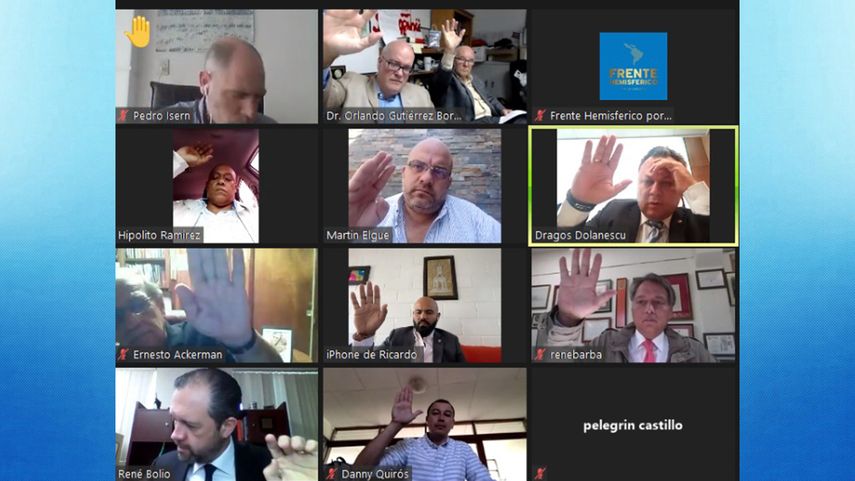 Reunión del Consejo directivo del Frente Hemisférico por la Libertad.