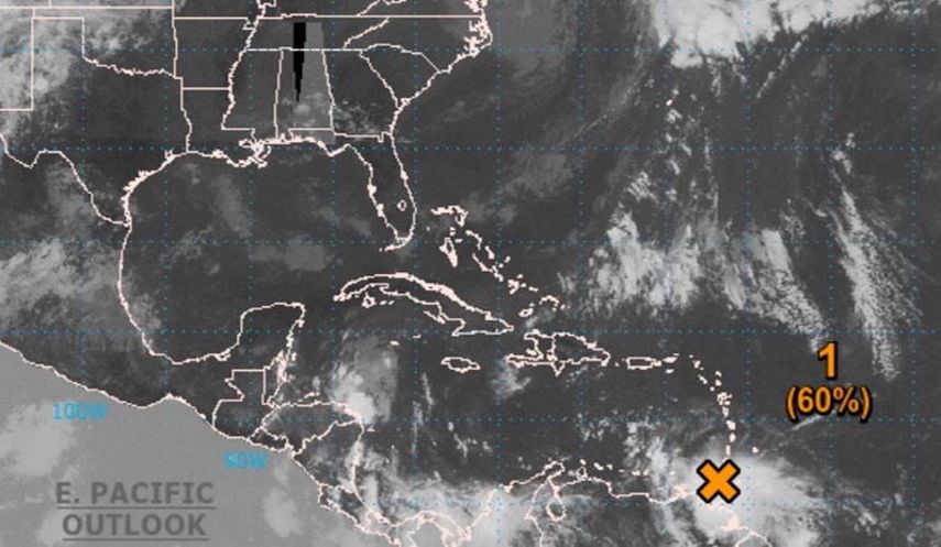 Perturbación en el mar Caribe.