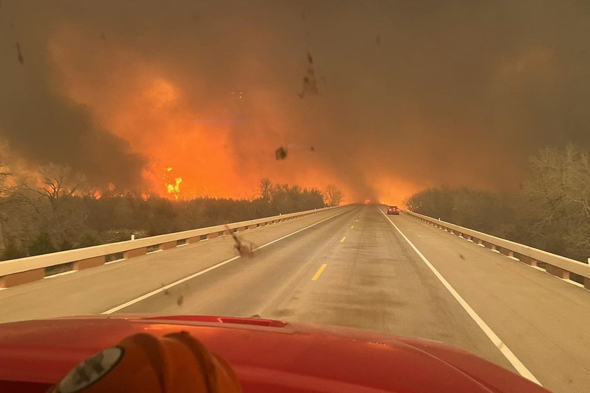 Imagen de los decoradores incendios en Texas.