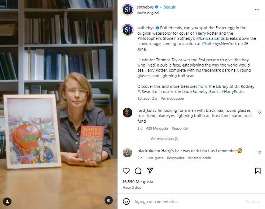 Primera ilustración de Harry Potter.&nbsp;