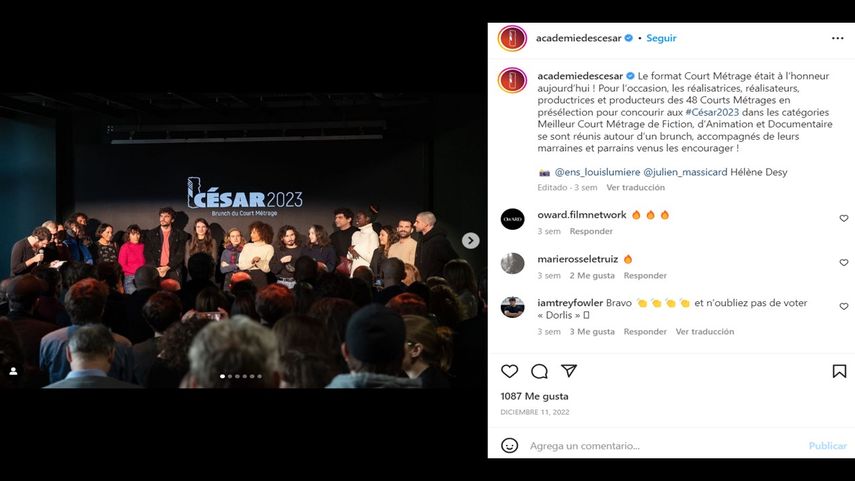 Premios César emprenden medidas contra la violencia sexual.