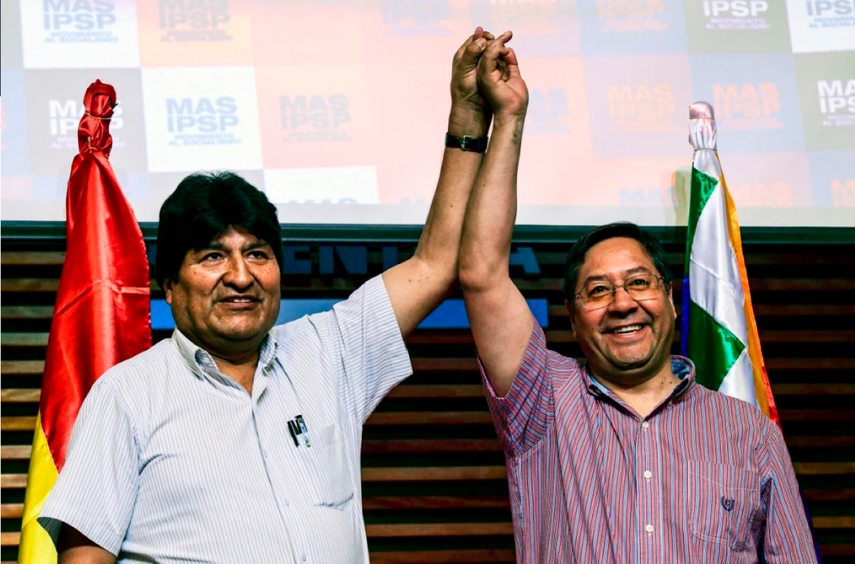 El expresidente Evo Morales y el presidente Luis Arce, en tiempos de amistad. El expresidente Evo Morales y el presidente Luis Arce, en tiempos de amistad.