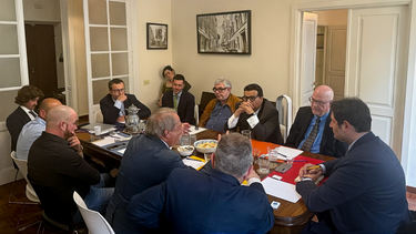 Orlando Gutiérrez-Boronat durante reunión en Roma