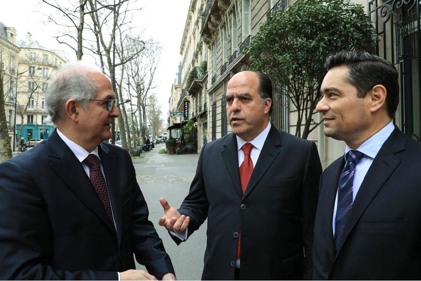 Antonio Ledezma, Julio Borges y Carlos Vecchio.