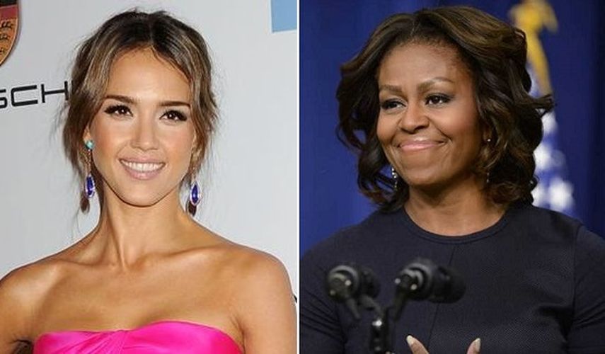 La actriz Jessica Alba y la primera dama Michelle Obama. (CORTESÍA)