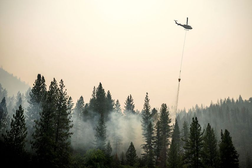 El incendio cerca del Bosque Nacional Klamath en California el 2 de agosto del 2022.&nbsp; &nbsp;
