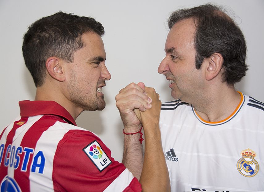 El periodista Piero Menor y el empresario Juan Núñez se enfrentaron y defendieron los colores de su camiseta. (YENDER HERNÁNDEZ)
