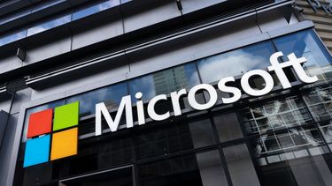 Logo del gigante tecnológico estadounidense Microsoft.