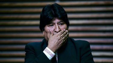 El expresidente boliviano Evo Morales durante una conferencia de prensa en Buenos Aires, Argentina. Archivo.