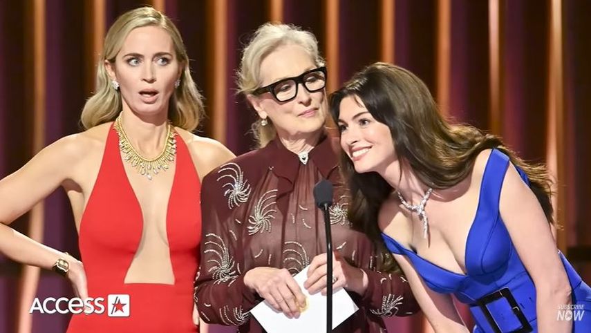 Meryl Streep, Anne Hathaway y Emily Blunt se reúnen en los Premios del Sindicato de Actores (SAG Awards) 2024.&nbsp;