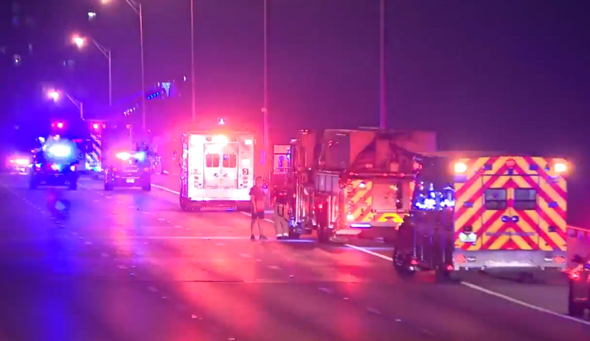 Los carriles hacia el oeste de la Interestatal 195 se cerraron durante los esfuerzos de rescate