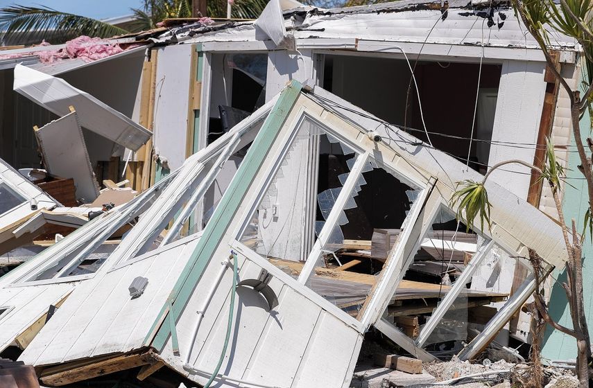 Fotografía de una casa destruida tras el paso del huracán Irma en Marathon, uno de los&nbsp;Cayos&nbsp;de Florida.&nbsp;