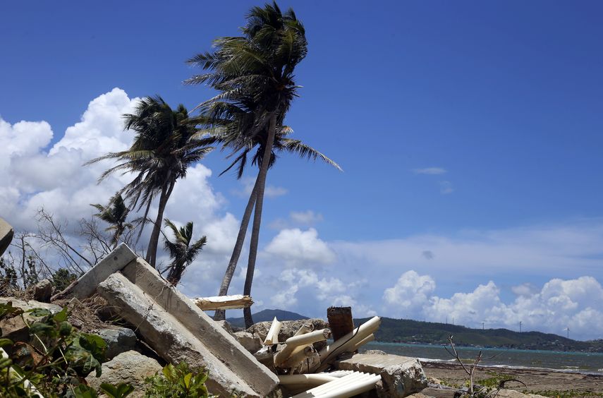 Fotografía del 24 de mayo de 2018 de escombros en Punta Santiago en Humaco (Puerto Rico).&nbsp;
