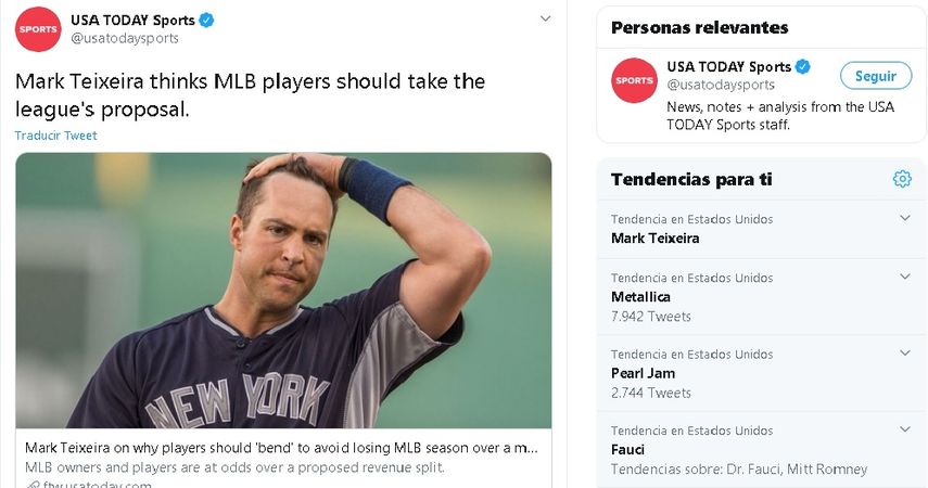 Texeira, que jug&oacute; 14 a&ntilde;os en las Grandes Ligas &ndash;los &uacute;ltimos ocho con los Yankees- percibi&oacute; $213 millones en salario.