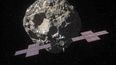 Esta imagen de un video de animación distribuido por la NASA en octubre de 2023 muestra la nave espacial Psyche en aproximación al asteroide Psyche.&nbsp;