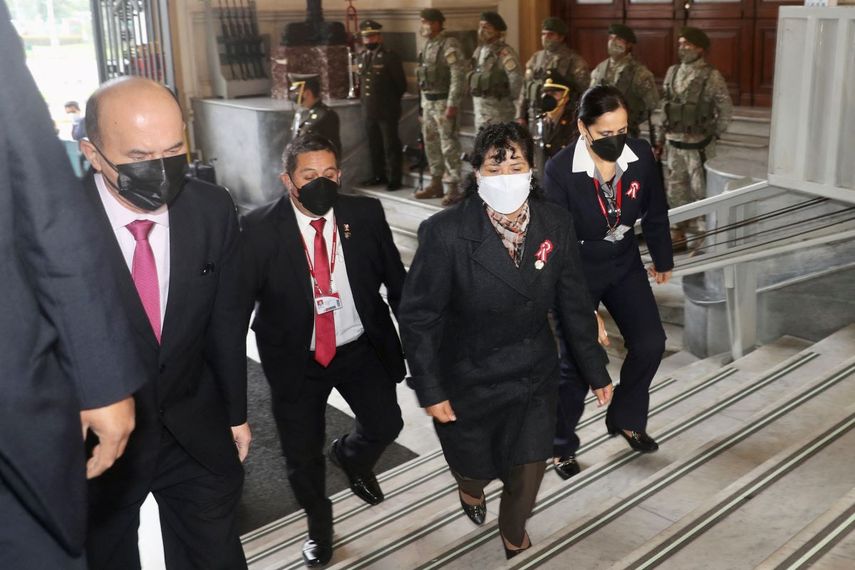 Lilia Paredes, exprimera dama de Perú es interrogada por una comisión del Parlamento peruano, 13 de Julio 2022.