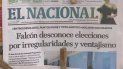 Portada de El Nacional. Portada de El Nacional.